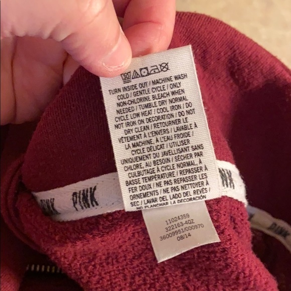 Victoria Secret Pink Burgundy Sweatshirt - Picture 8 of 9